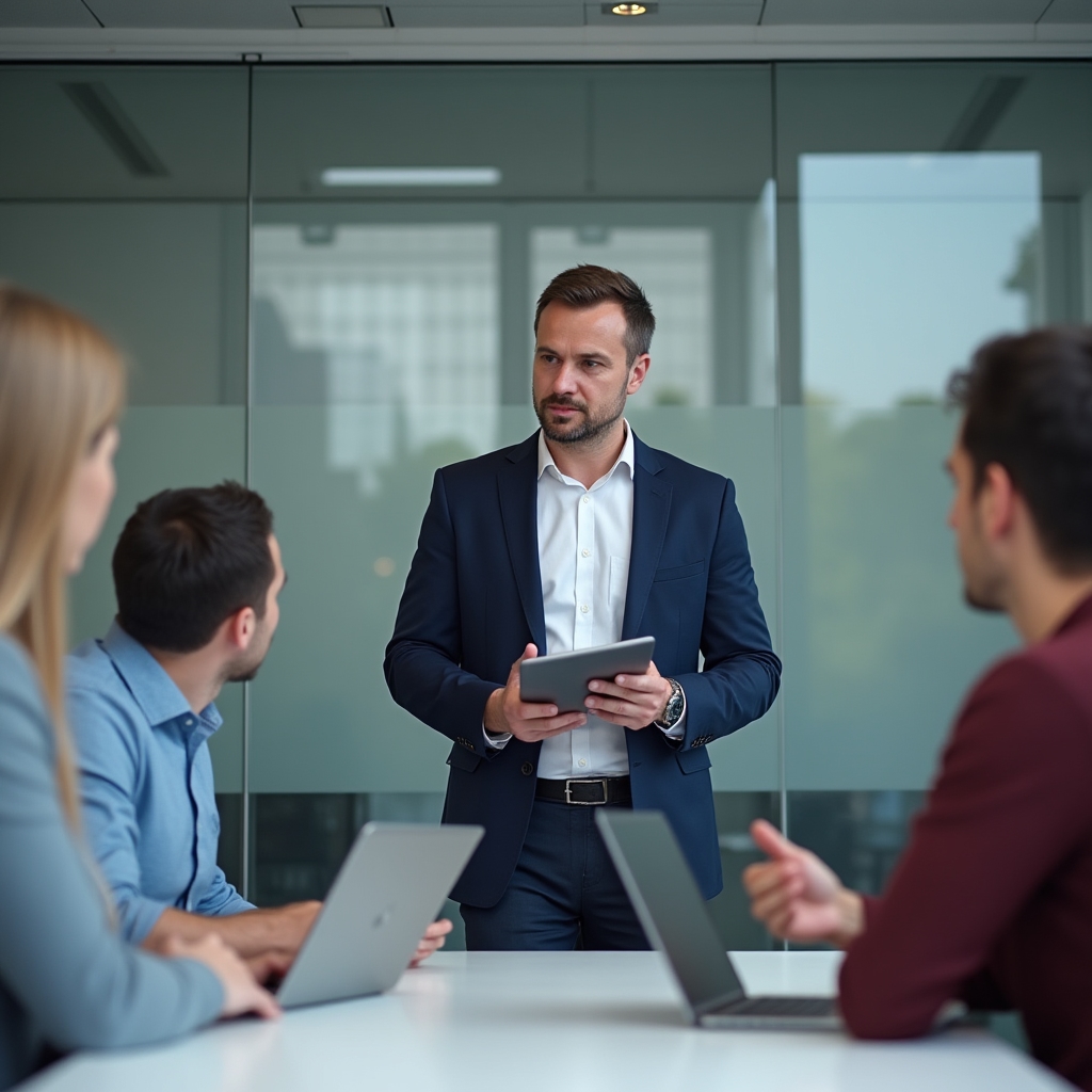 Новый руководитель проводит инструктаж команды по безопасности